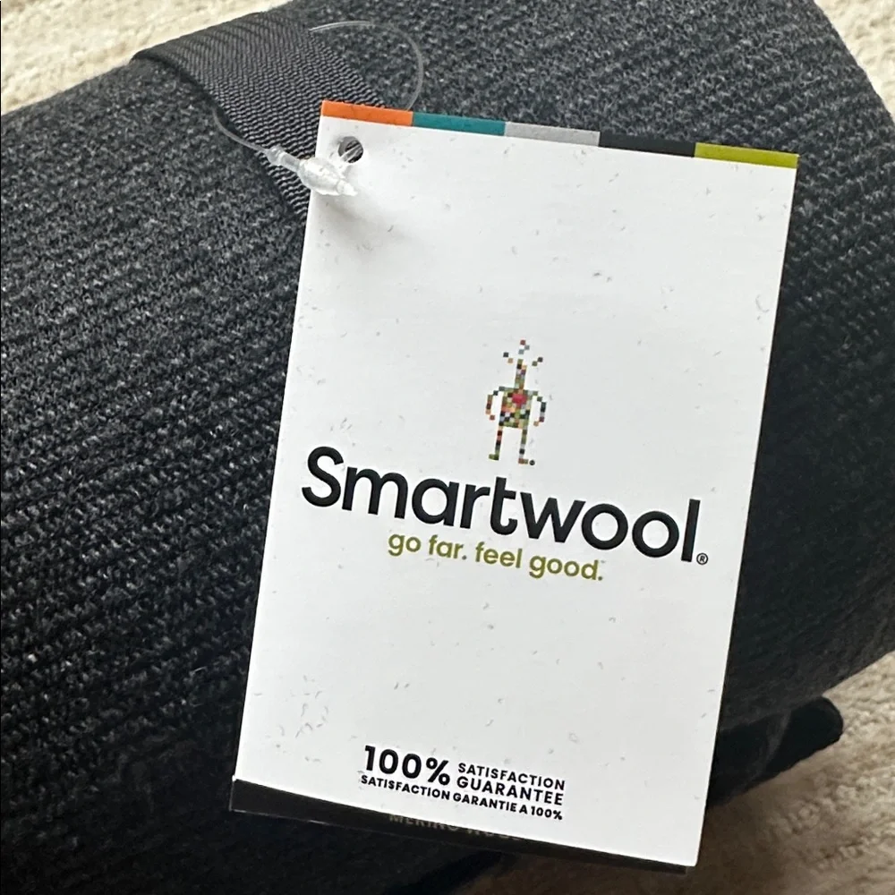 NWT Smartwool Hudson Trail Blanket Throw Merino Wool in Charcoal Gray 68